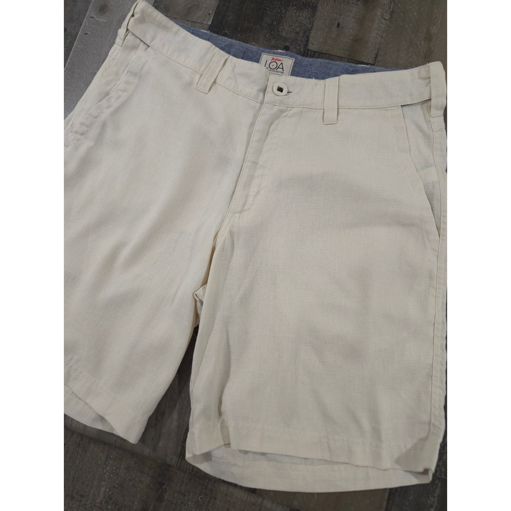 RailRiders LOA Hemp Blend Adventure Shorts Mens 34 Cream Lightweight Hiking